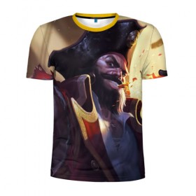 Мужская футболка 3D спортивная с принтом Pirate в Курске, 100% полиэстер с улучшенными характеристиками | приталенный силуэт, круглая горловина, широкие плечи, сужается к линии бедра | 