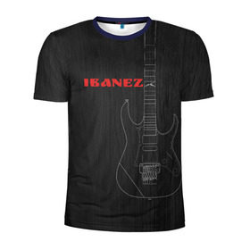 Мужская футболка 3D спортивная с принтом Ibanez в Курске, 100% полиэстер с улучшенными характеристиками | приталенный силуэт, круглая горловина, широкие плечи, сужается к линии бедра | Тематика изображения на принте: ibanez | айбанез | гитара | ибанез | электрогитара | электруха