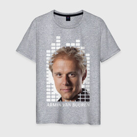 Мужская футболка хлопок с принтом EQ - Armin van Buuren в Курске, 100% хлопок | прямой крой, круглый вырез горловины, длина до линии бедер, слегка спущенное плечо. | 