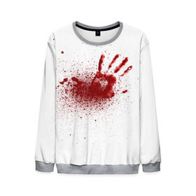Мужской свитшот 3D с принтом кровавая футболка в Курске, 100% полиэстер с мягким внутренним слоем | круглый вырез горловины, мягкая резинка на манжетах и поясе, свободная посадка по фигуре | кровь