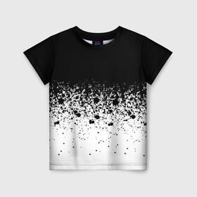 Детская футболка 3D с принтом необычный дизайн в Курске, 100% гипоаллергенный полиэфир | прямой крой, круглый вырез горловины, длина до линии бедер, чуть спущенное плечо, ткань немного тянется | белая | необычная | черно
