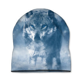 Шапка 3D с принтом Волк в Курске, 100% полиэстер | универсальный размер, печать по всей поверхности изделия | волк | животные | зверь | собака | хищник