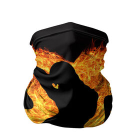 Бандана-труба 3D с принтом Танец огня в Курске, 100% полиэстер, ткань с особыми свойствами — Activecool | плотность 150‒180 г/м2; хорошо тянется, но сохраняет форму | Тематика изображения на принте: любовь | огонь | пламя | сердце | танец