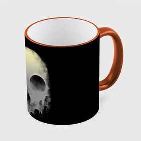 Кружка 3D с принтом Мертвый туман в Курске, керамика | ёмкость 330 мл | bone | ciyt | dark | evil | skelet | skull | город | кости | скелет | туман | череп