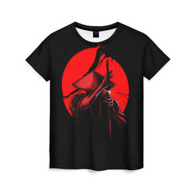 Женская футболка 3D с принтом Сила самурая в Курске, 100% полиэфир ( синтетическое хлопкоподобное полотно) | прямой крой, круглый вырез горловины, длина до линии бедер | china | galaxy | japan | moon | planet | samurai | space | воин | галактика | китай | космос | луна | мастер | планета | самурай | япония