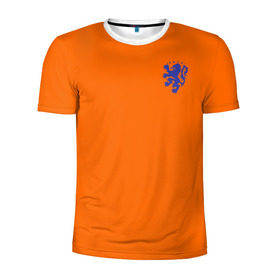 Мужская футболка 3D спортивная с принтом Сборная Голландии в Курске, 100% полиэстер с улучшенными характеристиками | приталенный силуэт, круглая горловина, широкие плечи, сужается к линии бедра | holland | голландия | нидерланды