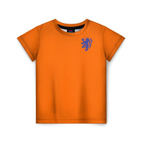 Детская футболка 3D с принтом Сборная Голландии в Курске, 100% гипоаллергенный полиэфир | прямой крой, круглый вырез горловины, длина до линии бедер, чуть спущенное плечо, ткань немного тянется | holland | голландия | нидерланды