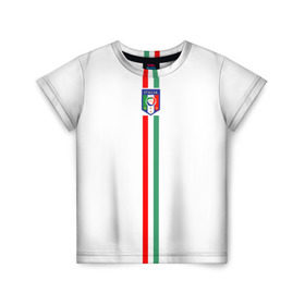 Детская футболка 3D с принтом Сборная Италии в Курске, 100% гипоаллергенный полиэфир | прямой крой, круглый вырез горловины, длина до линии бедер, чуть спущенное плечо, ткань немного тянется | Тематика изображения на принте: italy | италия