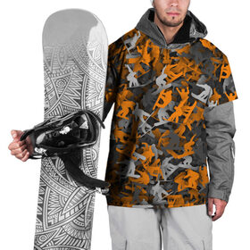Накидка на куртку 3D с принтом Сноубординг в Курске, 100% полиэстер |  | 