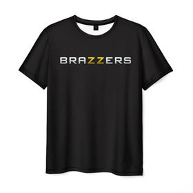 Мужская футболка 3D с принтом Brazzers в Курске, 100% полиэфир | прямой крой, круглый вырез горловины, длина до линии бедер | 