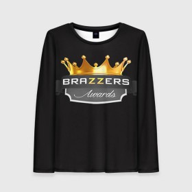 Женский лонгслив 3D с принтом Brazzers awards в Курске, 100% полиэстер | длинные рукава, круглый вырез горловины, полуприлегающий силуэт | Тематика изображения на принте: 