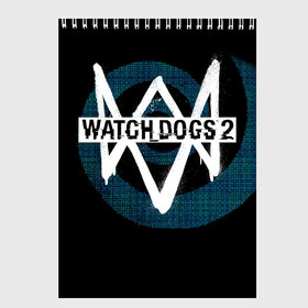 Скетчбук с принтом Watch Dogs 2 в Курске, 100% бумага
 | 48 листов, плотность листов — 100 г/м2, плотность картонной обложки — 250 г/м2. Листы скреплены сверху удобной пружинной спиралью | dogs | ubisoft | watch | watchdogs | псы | сторожевые | хакер