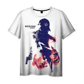 Мужская футболка 3D с принтом Watch Dogs 2 в Курске, 100% полиэфир | прямой крой, круглый вырез горловины, длина до линии бедер | dogs | ubisoft | watch | псы | сторожевые