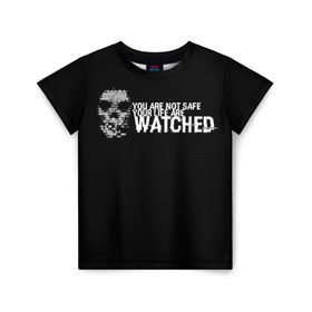 Детская футболка 3D с принтом Watch Dogs 2 в Курске, 100% гипоаллергенный полиэфир | прямой крой, круглый вырез горловины, длина до линии бедер, чуть спущенное плечо, ткань немного тянется | Тематика изображения на принте: dogs | ubisoft | watch | watchdogs | псы | сторожевые | хакер