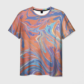 Мужская футболка 3D с принтом Абстракционизм в Курске, 100% полиэфир | прямой крой, круглый вырез горловины, длина до линии бедер | 2017 | абстракция | арт | дым | искуство | краски | новинки | радуга | узор | яркий