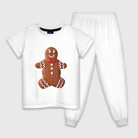 Детская пижама хлопок с принтом Новый год, Печенька в Курске, 100% хлопок |  брюки и футболка прямого кроя, без карманов, на брюках мягкая резинка на поясе и по низу штанин
 | новыйгод | печенька