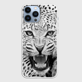 Чехол для iPhone 13 Pro Max с принтом Леопард в Курске,  |  | animal | eyes | jaws | leopard | malicious | predator | spotted | teeth | wild | взгляд | дикий | животное | злой | клыки | леопард | оскал | пасть | пятнистый | хищник