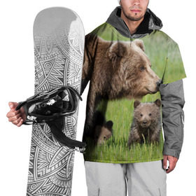 Накидка на куртку 3D с принтом Медведи в Курске, 100% полиэстер |  | Тематика изображения на принте: animals | bears | children | family | green | meadow | mother | predators | дети | животные | зеленая | мама | медведи | поляна | семья | хищники