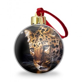 Ёлочный шар с принтом Леопард в Курске, Пластик | Диаметр: 77 мм | animal | leopard | look | predator | spotted | wild | взгляд | дикий | животное | леопард | пятнистый | хищник
