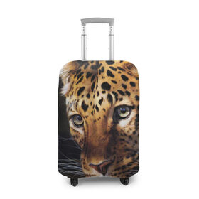 Чехол для чемодана 3D с принтом Леопард в Курске, 86% полиэфир, 14% спандекс | двустороннее нанесение принта, прорези для ручек и колес | animal | leopard | look | predator | spotted | wild | взгляд | дикий | животное | леопард | пятнистый | хищник
