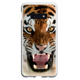 Чехол для Samsung S10E с принтом Тигр в Курске, Силикон | Область печати: задняя сторона чехла, без боковых панелей | animal | predator | striped | tiger | view | wild | взгляд | дикий | животное | полосатый | тигр | хищник