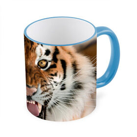 Кружка 3D с принтом Тигр в Курске, керамика | ёмкость 330 мл | Тематика изображения на принте: animal | predator | striped | tiger | view | wild | взгляд | дикий | животное | полосатый | тигр | хищник