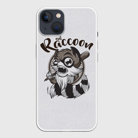 Чехол для iPhone 13 с принтом Злой енот в Курске,  |  | Тематика изображения на принте: evil | raccoon | бита | енот