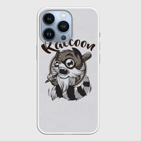 Чехол для iPhone 13 Pro с принтом Злой енот в Курске,  |  | Тематика изображения на принте: evil | raccoon | бита | енот