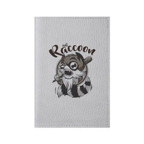 Обложка для паспорта матовая кожа с принтом Злой енот в Курске, натуральная матовая кожа | размер 19,3 х 13,7 см; прозрачные пластиковые крепления | evil | raccoon | бита | енот