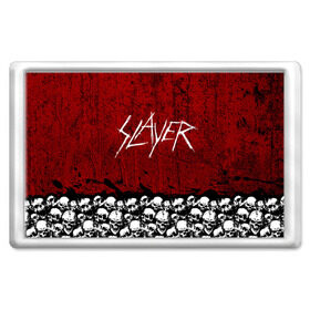 Магнит 45*70 с принтом Slayer Red в Курске, Пластик | Размер: 78*52 мм; Размер печати: 70*45 | Тематика изображения на принте: metal | rock | метал | рок | слэйер | трэш | череп