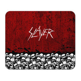 Коврик прямоугольный с принтом Slayer Red в Курске, натуральный каучук | размер 230 х 185 мм; запечатка лицевой стороны | metal | rock | метал | рок | слэйер | трэш | череп