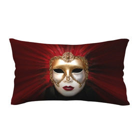 Подушка 3D антистресс с принтом Венецианская маска в Курске, наволочка — 100% полиэстер, наполнитель — вспененный полистирол | состоит из подушки и наволочки на молнии | венеция | италия | карнавал | красный | лицо | перья