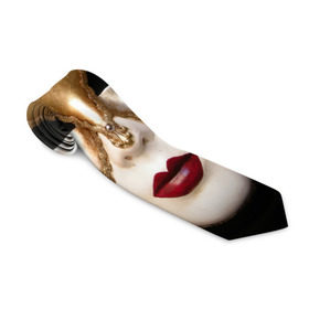 Галстук 3D с принтом Венецианская маска в Курске, 100% полиэстер | Длина 148 см; Плотность 150-180 г/м2 | венеция | италия | карнавал | красный | лицо | перья