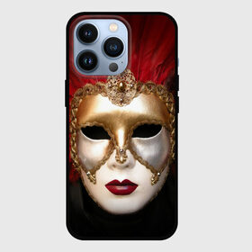 Чехол для iPhone 13 Pro с принтом Венецианская маска в Курске,  |  | венеция | италия | карнавал | красный | лицо | перья