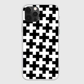 Чехол для iPhone 12 Pro Max с принтом Крест в Курске, Силикон |  | cross | крест | оптическая иллюзия | орнамент | узор | чёрно белый