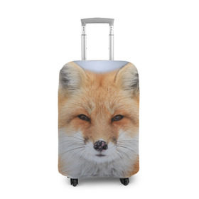 Чехол для чемодана 3D с принтом Лиса в Курске, 86% полиэфир, 14% спандекс | двустороннее нанесение принта, прорези для ручек и колес | animal | fox | look | predator | red | sly | wild | взгляд | дикая | животное | лиса | рыжая | хитрая | хищник