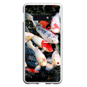 Чехол для Samsung S10E с принтом Koi Fish (карпы кои) в Курске, Силикон | Область печати: задняя сторона чехла, без боковых панелей | bright | brocade | carp | color | decorative | depth | exotic | fish | koi | koi fish | sea | water | вода | глубина | декоративные | карпы | кои | море | парчовый | рыбки | цвет | экзотические | яркий