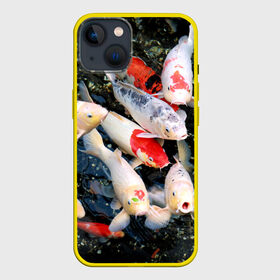 Чехол для iPhone 13 с принтом Koi Fish (карпы кои) в Курске,  |  | Тематика изображения на принте: bright | brocade | carp | color | decorative | depth | exotic | fish | koi | koi fish | sea | water | вода | глубина | декоративные | карпы | кои | море | парчовый | рыбки | цвет | экзотические | яркий