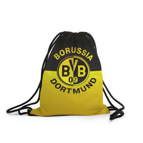 Рюкзак-мешок 3D с принтом Borussia Dortmund FC в Курске, 100% полиэстер | плотность ткани — 200 г/м2, размер — 35 х 45 см; лямки — толстые шнурки, застежка на шнуровке, без карманов и подкладки | боруссия | германия | дортмунд | клуб | фк | футбол | футбольный