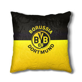 Подушка 3D с принтом Borussia Dortmund FC в Курске, наволочка – 100% полиэстер, наполнитель – холлофайбер (легкий наполнитель, не вызывает аллергию). | состоит из подушки и наволочки. Наволочка на молнии, легко снимается для стирки | боруссия | германия | дортмунд | клуб | фк | футбол | футбольный