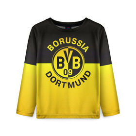Детский лонгслив 3D с принтом Borussia Dortmund FC в Курске, 100% полиэстер | длинные рукава, круглый вырез горловины, полуприлегающий силуэт
 | боруссия | германия | дортмунд | клуб | фк | футбол | футбольный