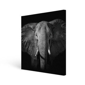 Холст квадратный с принтом Слон в Курске, 100% ПВХ |  | Тематика изображения на принте: animal | big | black   white | elephant | wild | большой | дикий | животное | слон | черно   белый