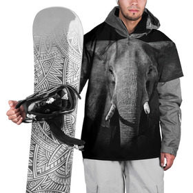 Накидка на куртку 3D с принтом Слон в Курске, 100% полиэстер |  | Тематика изображения на принте: animal | big | black   white | elephant | wild | большой | дикий | животное | слон | черно   белый