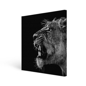 Холст квадратный с принтом Львица в Курске, 100% ПВХ |  | animal | fangs | head | lion | lioness | predator | teeth | wild | голова | дикая | животное | клыки | лев | львица | оскал | хищник