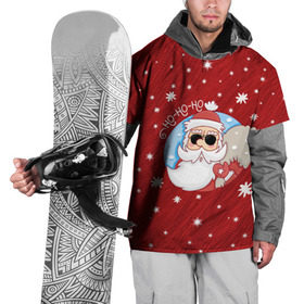 Накидка на куртку 3D с принтом HoHoHo в Курске, 100% полиэстер |  | Тематика изображения на принте: 2017 год | deer | ho | merry christmas | new year | santa | дед мороз | зима | клаус | новый год | ночь | праздник | рождество | санта | снег