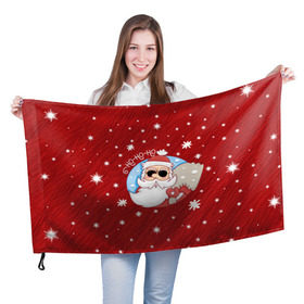 Флаг 3D с принтом HoHoHo в Курске, 100% полиэстер | плотность ткани — 95 г/м2, размер — 67 х 109 см. Принт наносится с одной стороны | 2017 год | deer | ho | merry christmas | new year | santa | дед мороз | зима | клаус | новый год | ночь | праздник | рождество | санта | снег