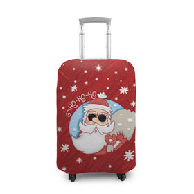 Чехол для чемодана 3D с принтом HoHoHo в Курске, 86% полиэфир, 14% спандекс | двустороннее нанесение принта, прорези для ручек и колес | 2017 год | deer | ho | merry christmas | new year | santa | дед мороз | зима | клаус | новый год | ночь | праздник | рождество | санта | снег