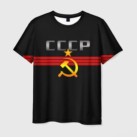 Мужская футболка 3D с принтом СССР в Курске, 100% полиэфир | прямой крой, круглый вырез горловины, длина до линии бедер | Тематика изображения на принте: советский | союз