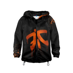 Детская ветровка 3D с принтом cs:go - Fnatic (Black collection) в Курске, 100% полиэстер | подол и капюшон оформлены резинкой с фиксаторами, по бокам два кармана без застежек, один потайной карман на груди | 0x000000123 | cs | csgo | fnatic | кс | ксго | фнатик