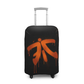 Чехол для чемодана 3D с принтом cs:go - Fnatic (Black collection) в Курске, 86% полиэфир, 14% спандекс | двустороннее нанесение принта, прорези для ручек и колес | 0x000000123 | cs | csgo | fnatic | кс | ксго | фнатик